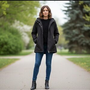 Michael Kors Black Hooded Coat